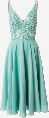 Robe de cocktail SWING en bleu : devant