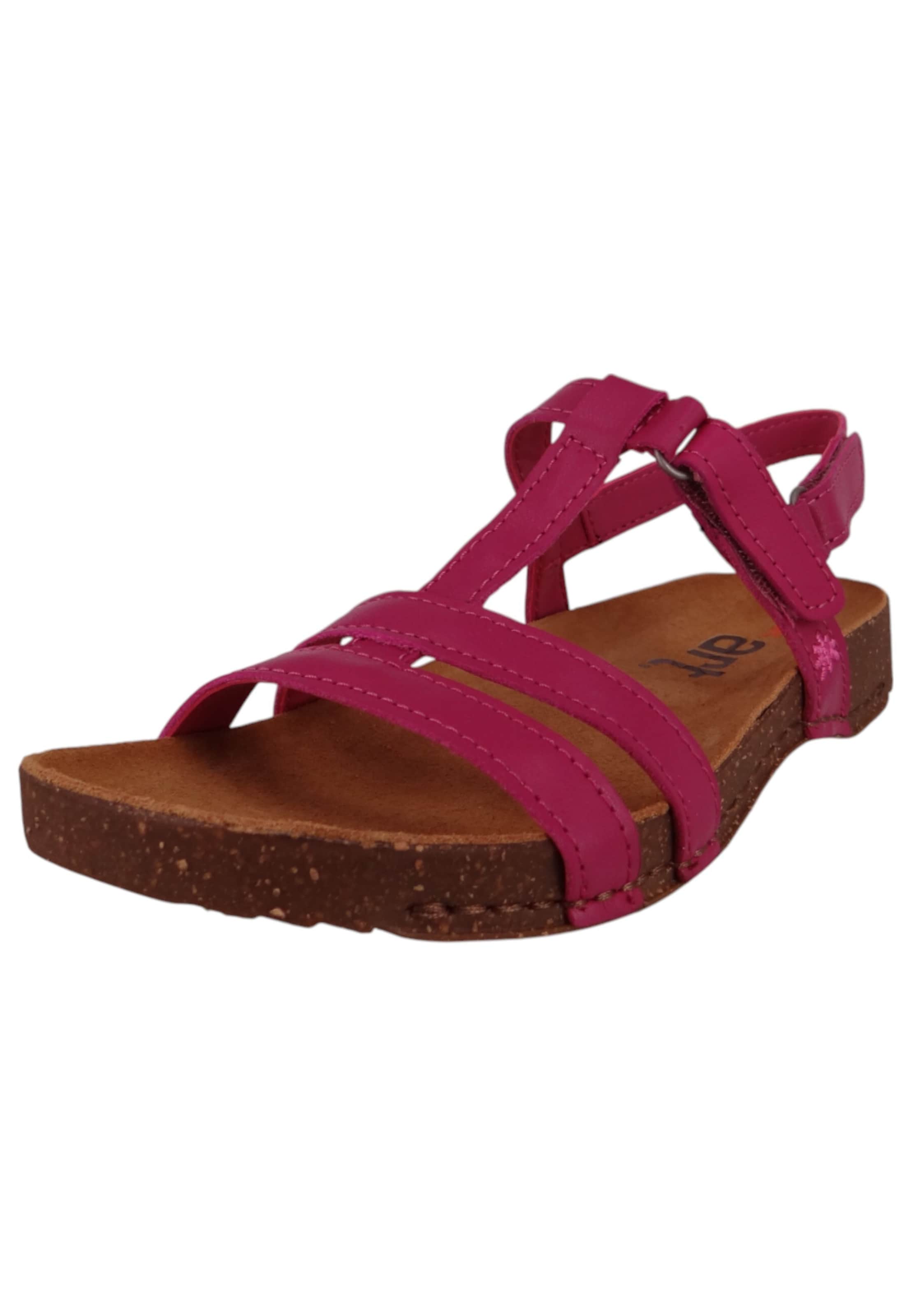 ART - Sandálias com tiras 'I Breathe' em roxo: frente