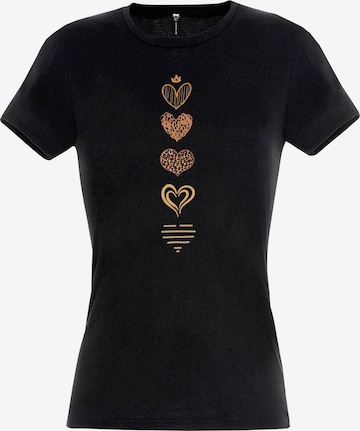 RMK Shirt 'Corazón' in Black: front