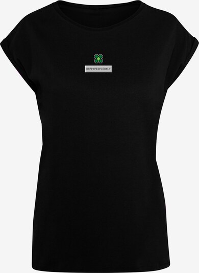 F4NT4STIC T-Shirt in grünmeliert / schwarz / weiß, Produktansicht