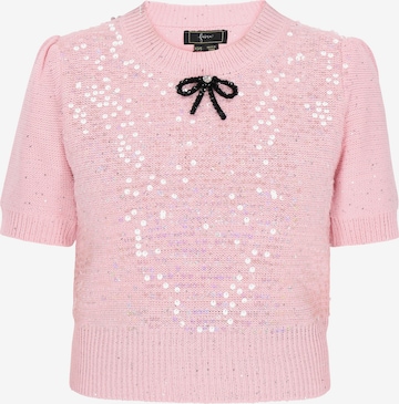 Pulover 'Fashion Look' de la faina pe roz: față