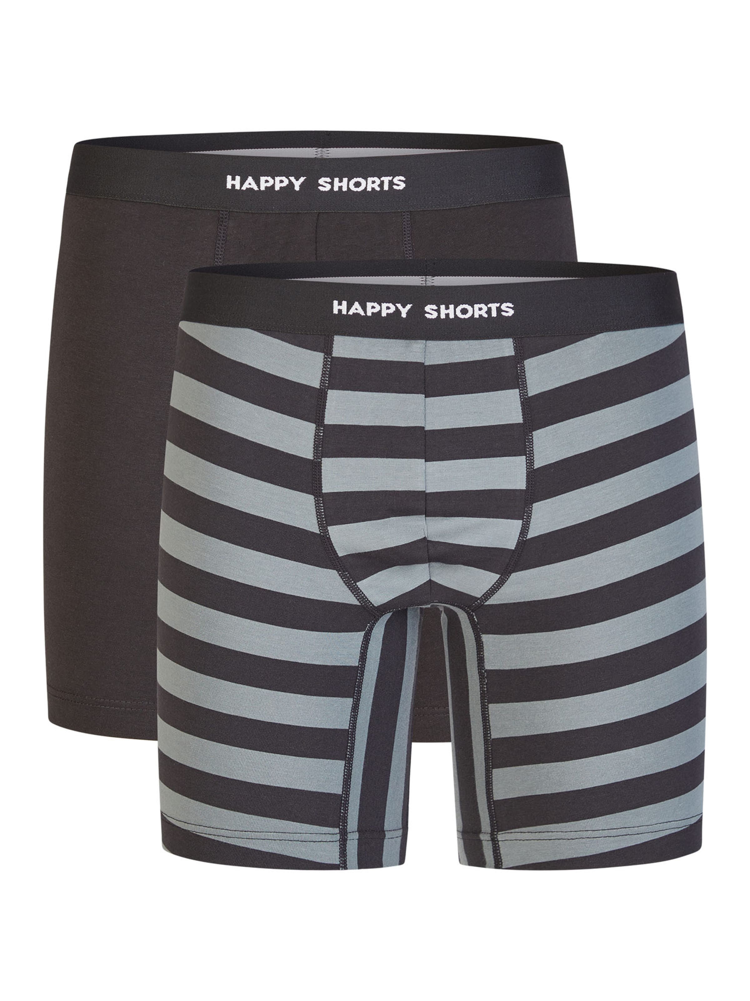 Happy Shorts Boxershorts in Zwart: voorkant