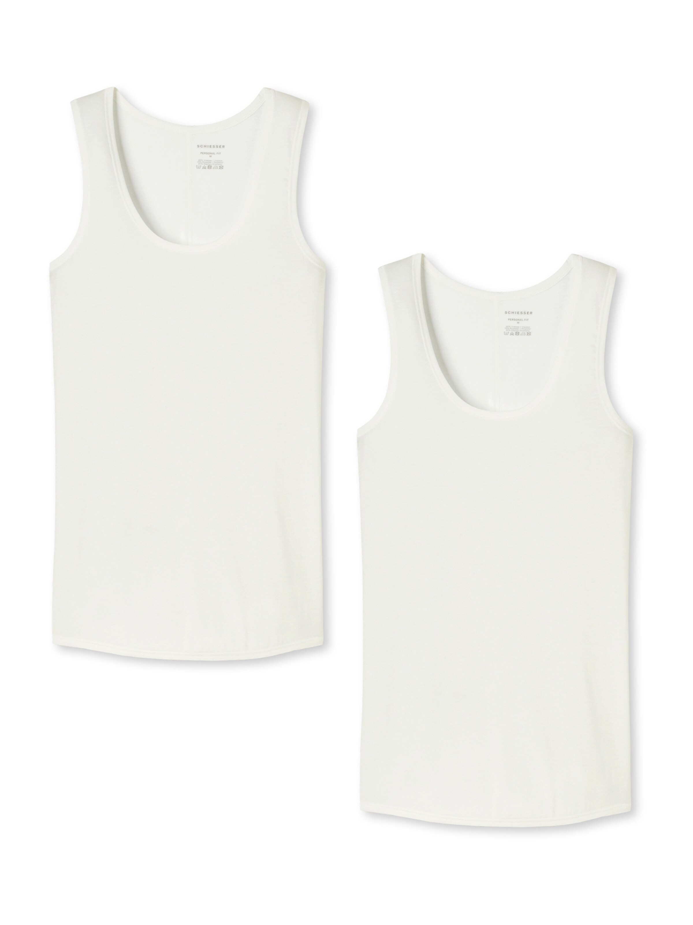 SCHIESSER - Top en blanco: frente