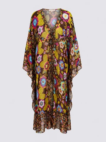 Robe 'Caftan Long Delilah' Miss June en marron : devant