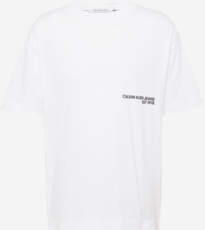 Calvin Klein Jeans Тениска в черно / мръсно бяло, Преглед на продукта