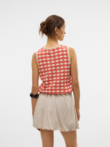 VERO MODA Knitted Top 'VMCARRY' in Beige