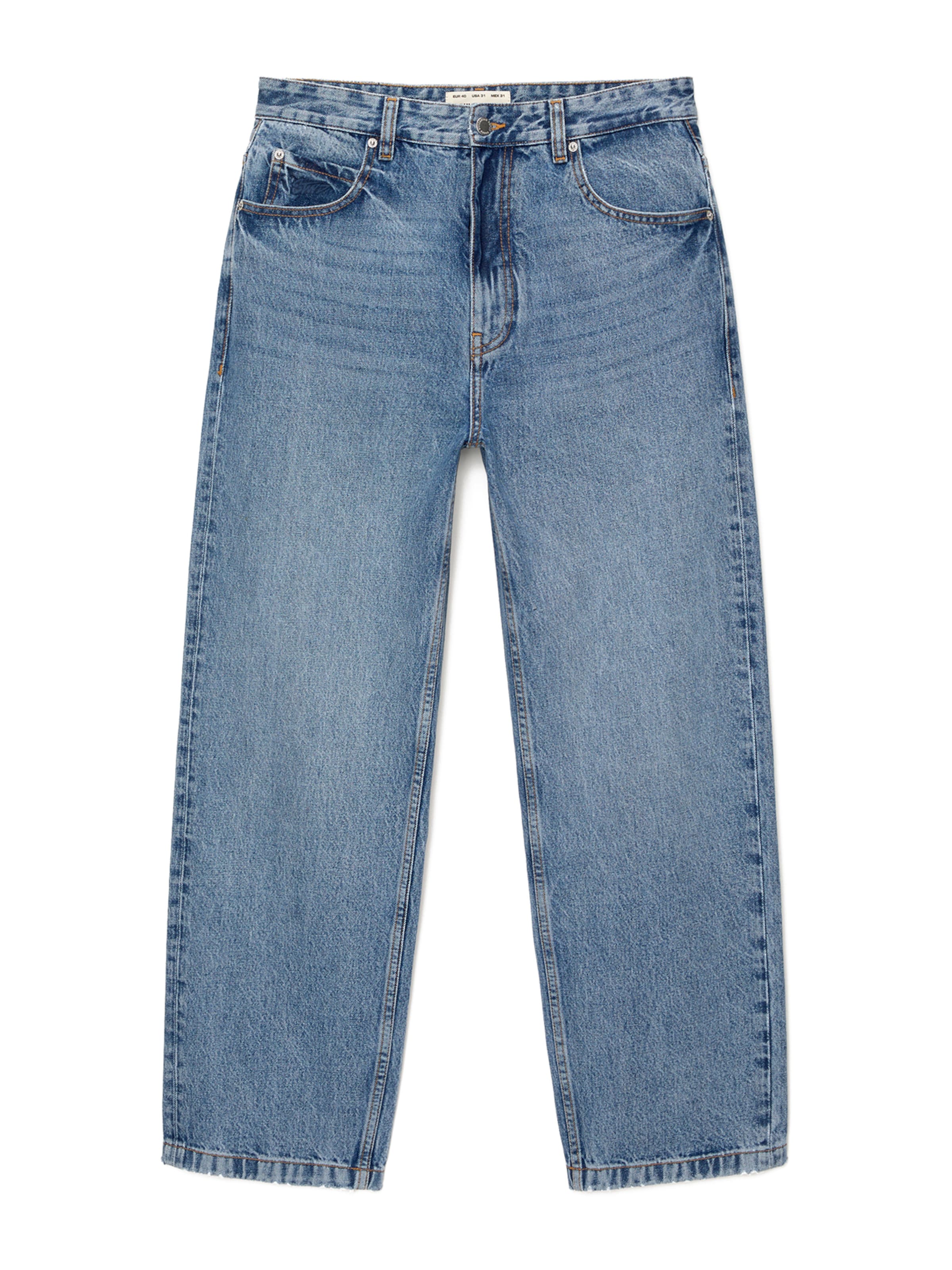 Pull&Bear Дънки в синьо: отпред