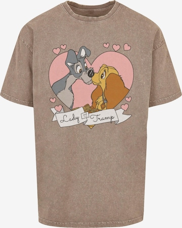 ABSOLUTE CULT Shirt 'Lady And The Tramp - Love' in Brown: front