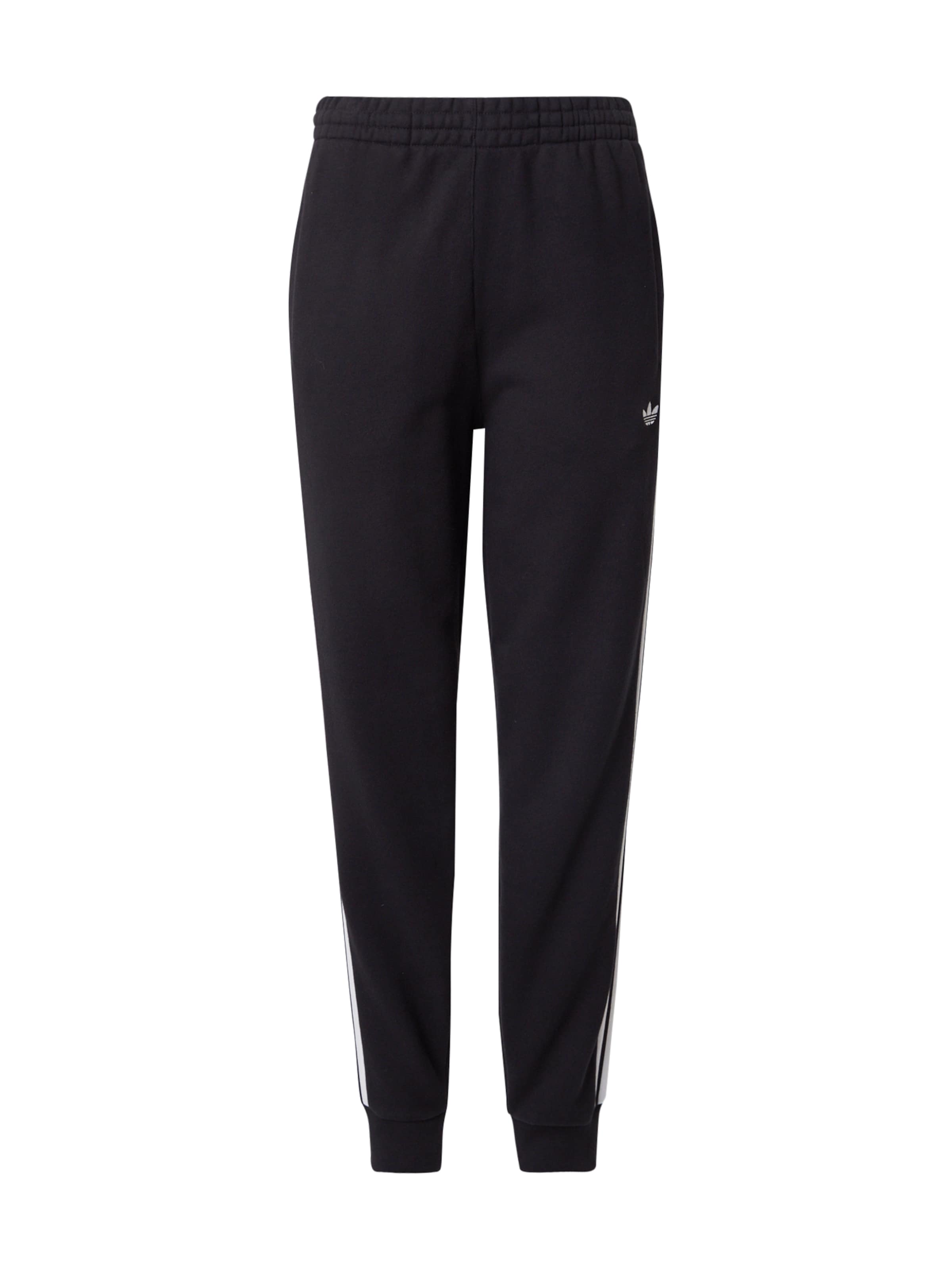 ADIDAS ORIGINALS Tapered Housut 'Adicolor 3-Stripes Regular Jogger' värissä musta: etupuoli