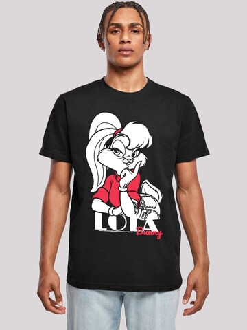 F4NT4STIC Shirt 'Looney Tunes' in Zwart: voorkant