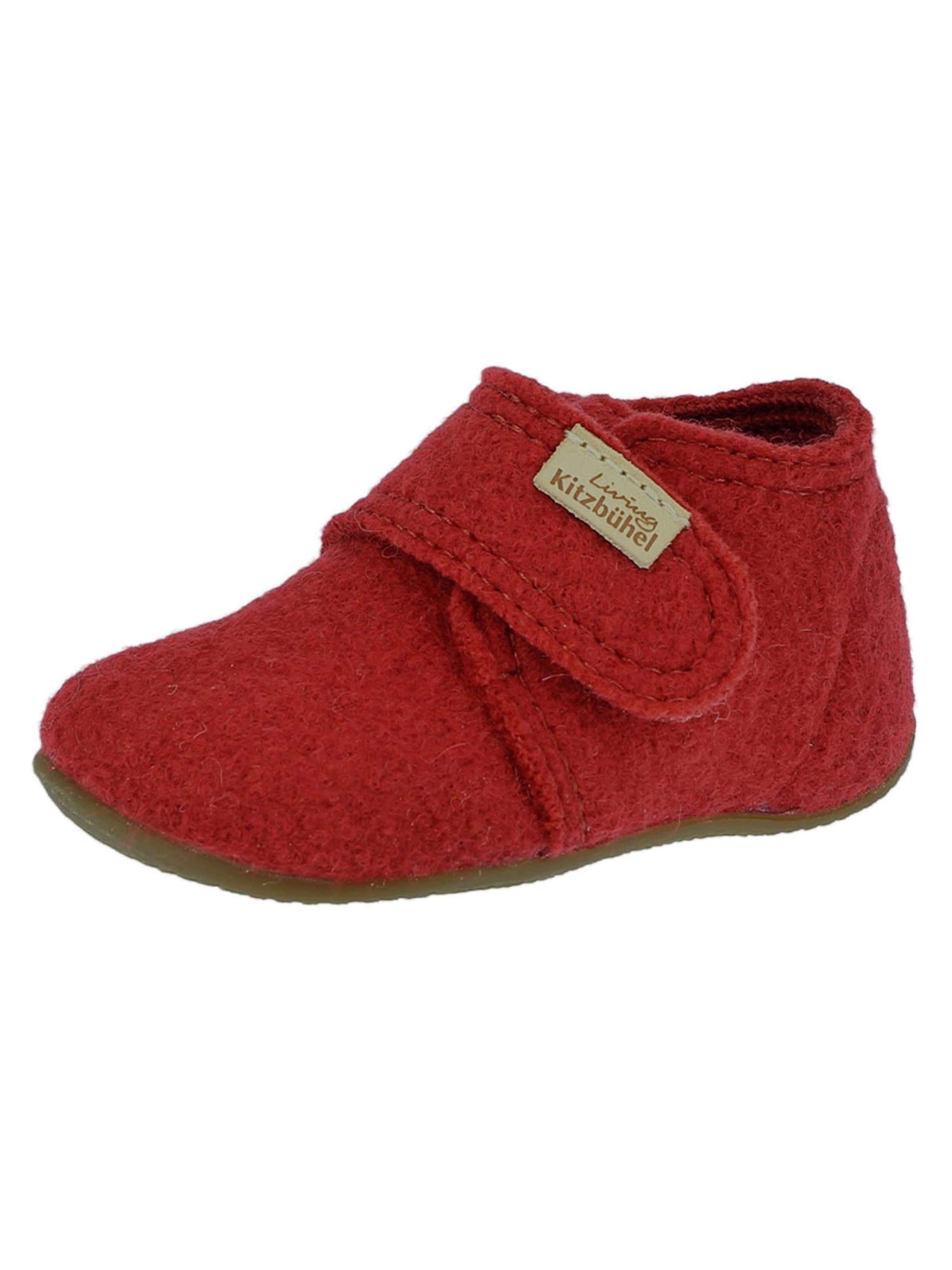 Living Kitzbühel Slippers 'Schurwolle' in Red: front