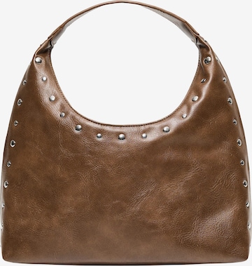 Borsa a mano di Bershka in marrone: frontale