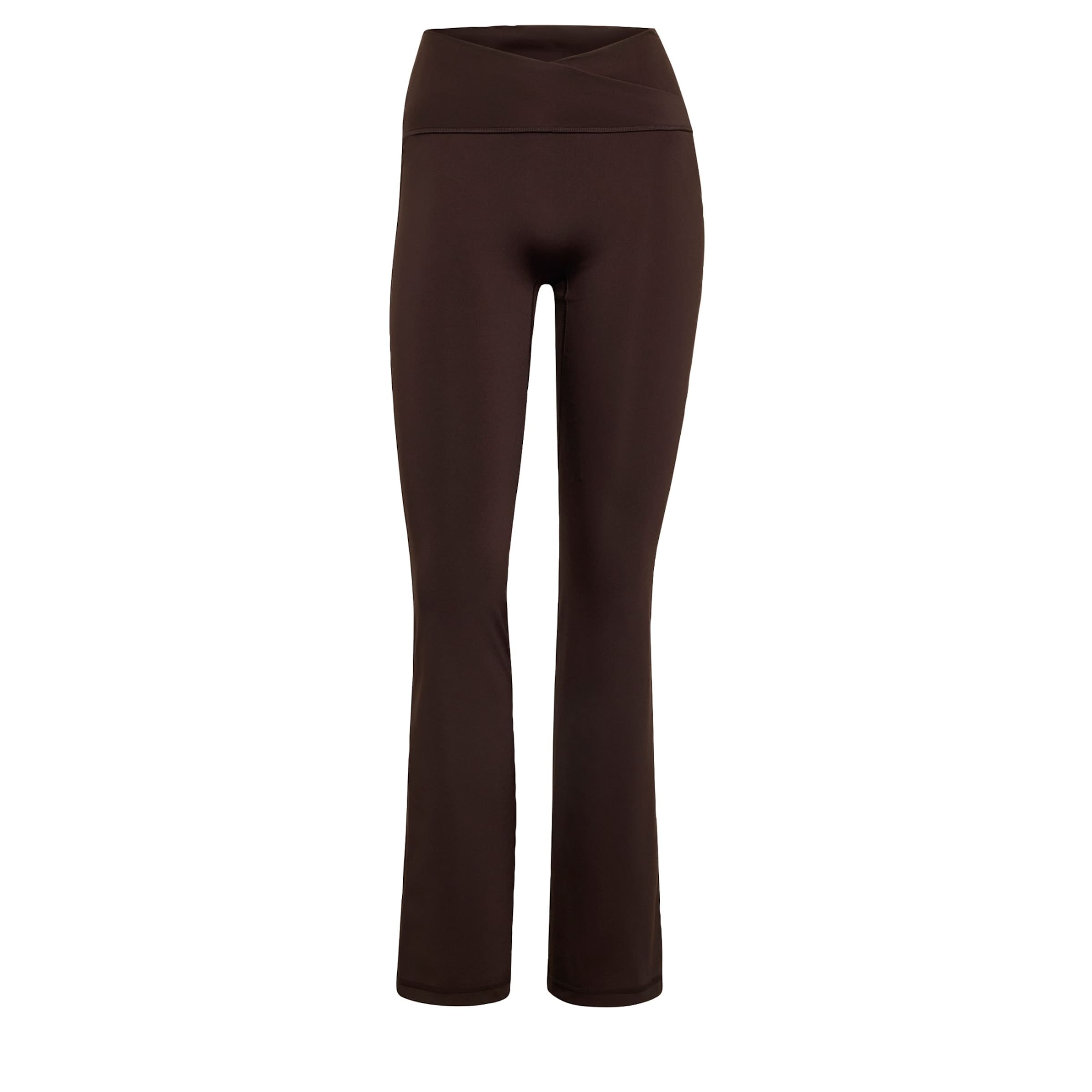 Skinny Pantalon de sport 'Studio All Me' ADIDAS PERFORMANCE en marron : devant
