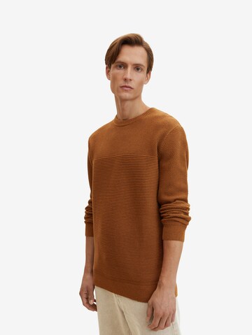 TOM TAILOR Sweater in Brown