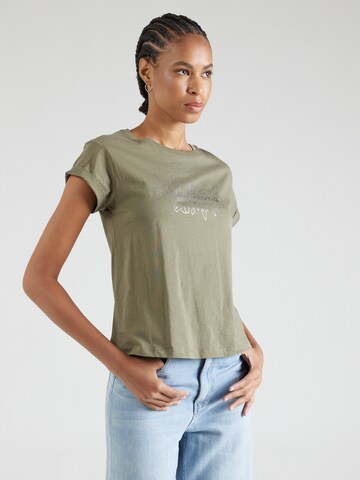 Pepe Jeans T-shirt 'HELEN' i grön: framsida