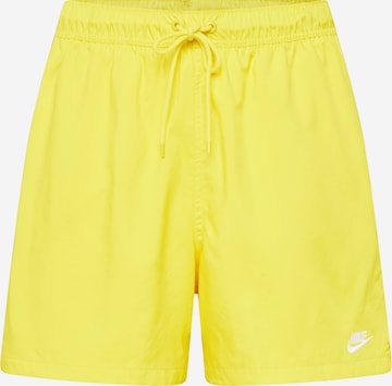 Nike Sportswear Штаны 'Club' в Желтый: спереди
