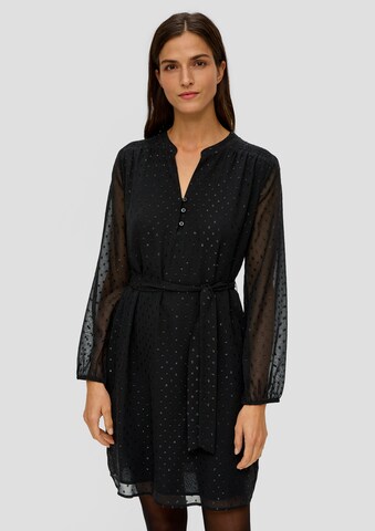 s.Oliver Shirt Dress in Black: front