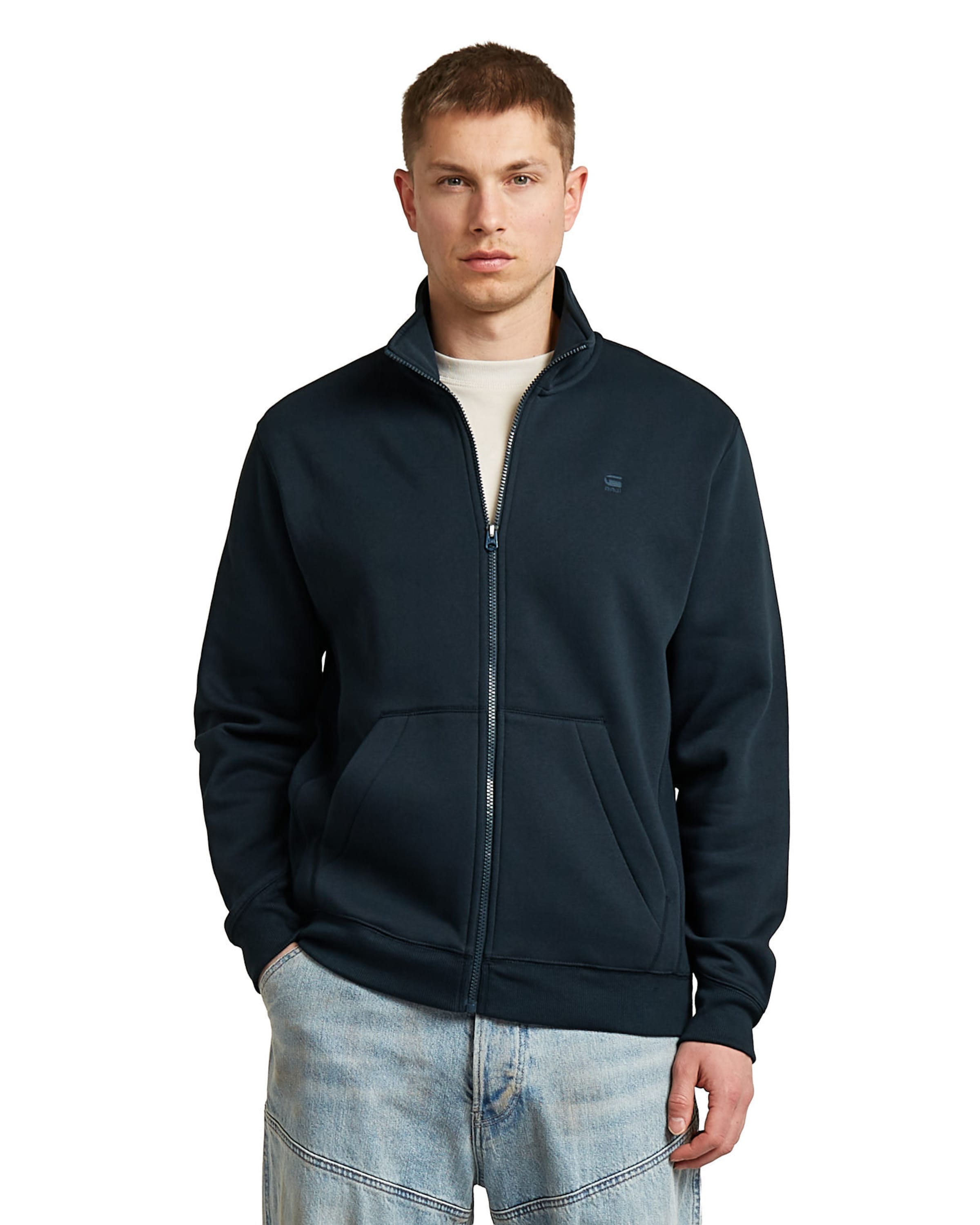 G-STAR Sweat jacket - 'Premium Core Track' in Blau: Vorderseite