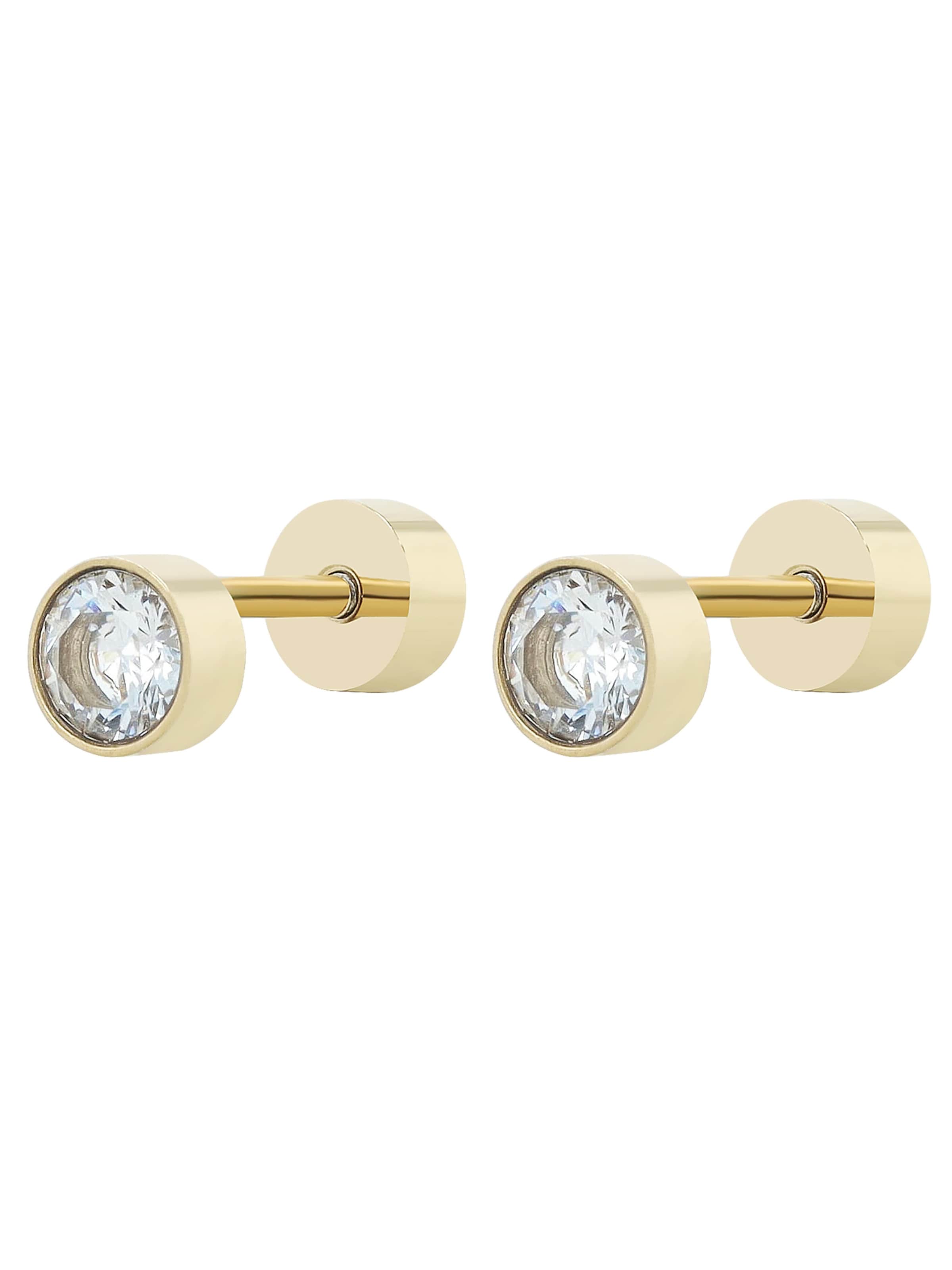 Akzent Earrings 'Kali, langlebig' in Gold: front