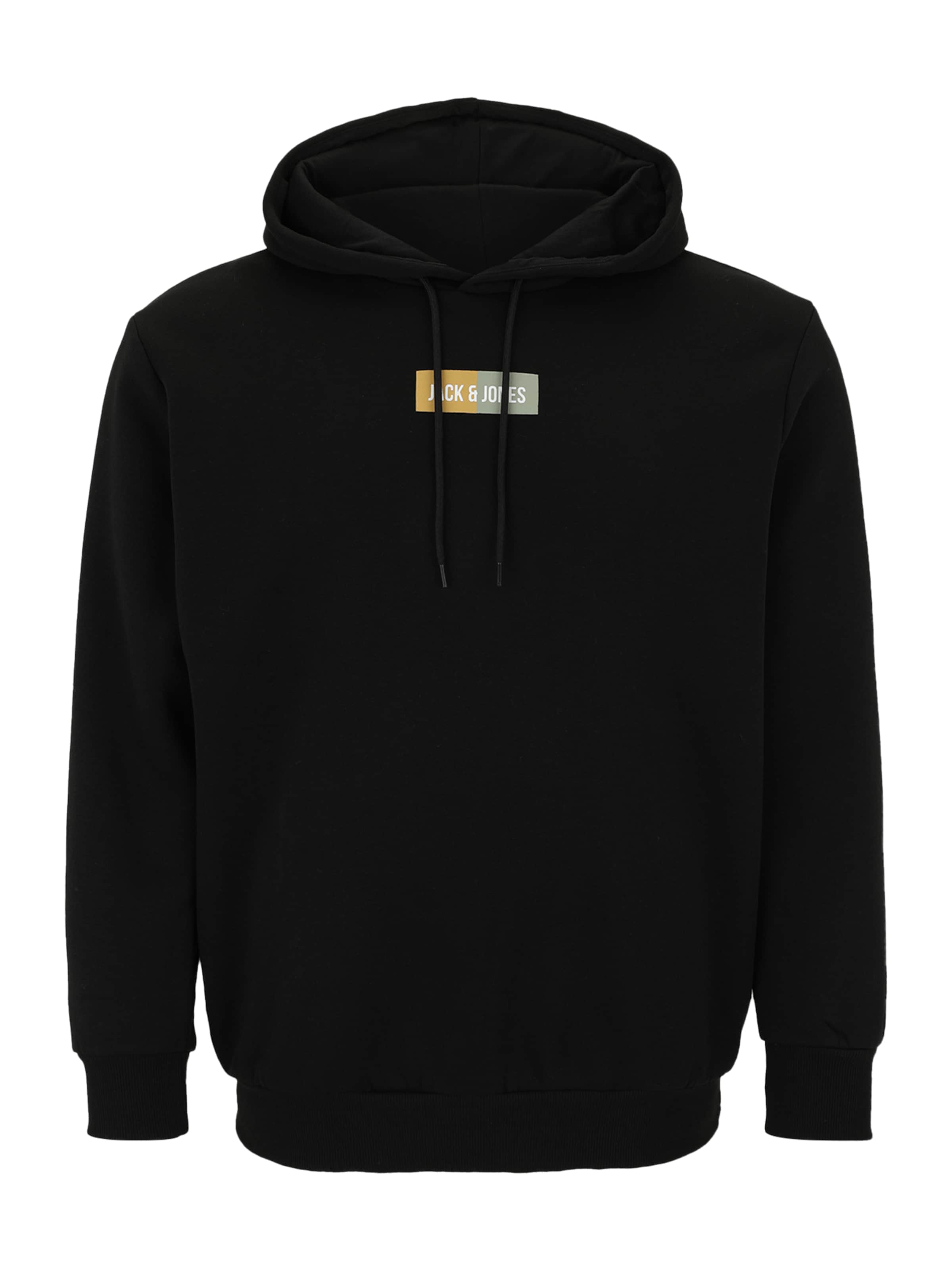 Jack & Jones Plus Mikina 'JJPAN' – černá: přední strana