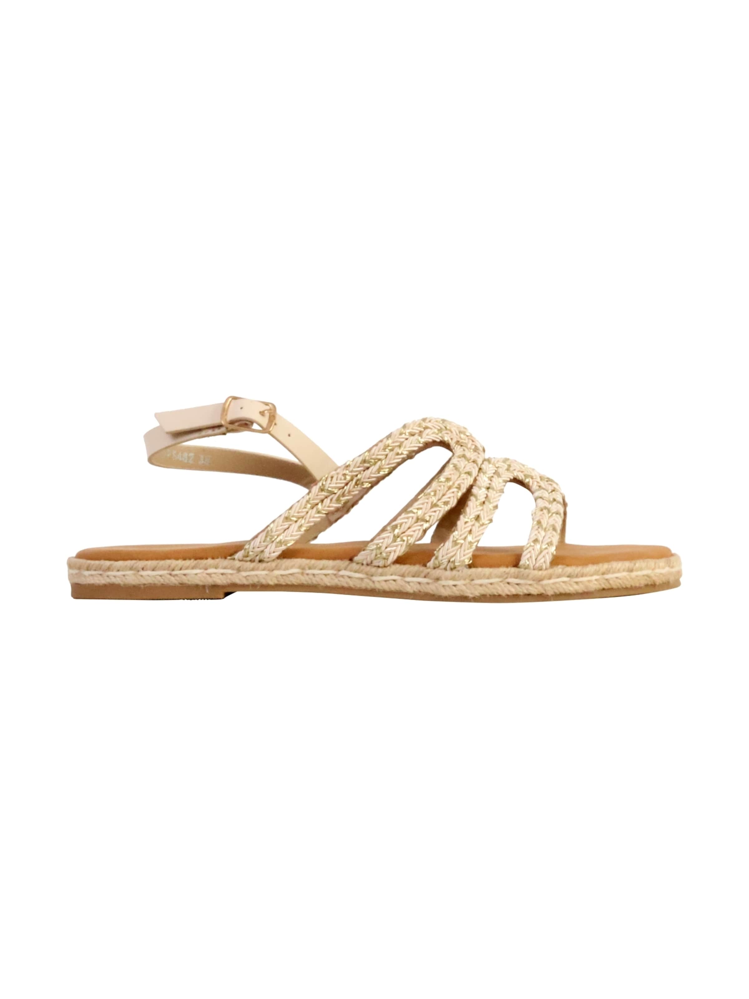 The Divine Factory Sandal 'Sandalen mit Schnalle' in Gold