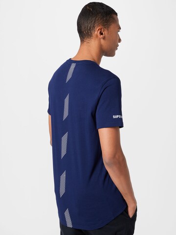 T-Shirt fonctionnel Superdry en bleu