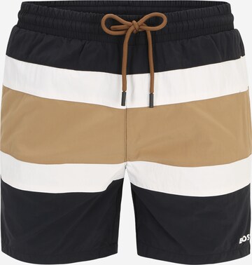 BOSS Board Shorts 'Rico' in Black: front