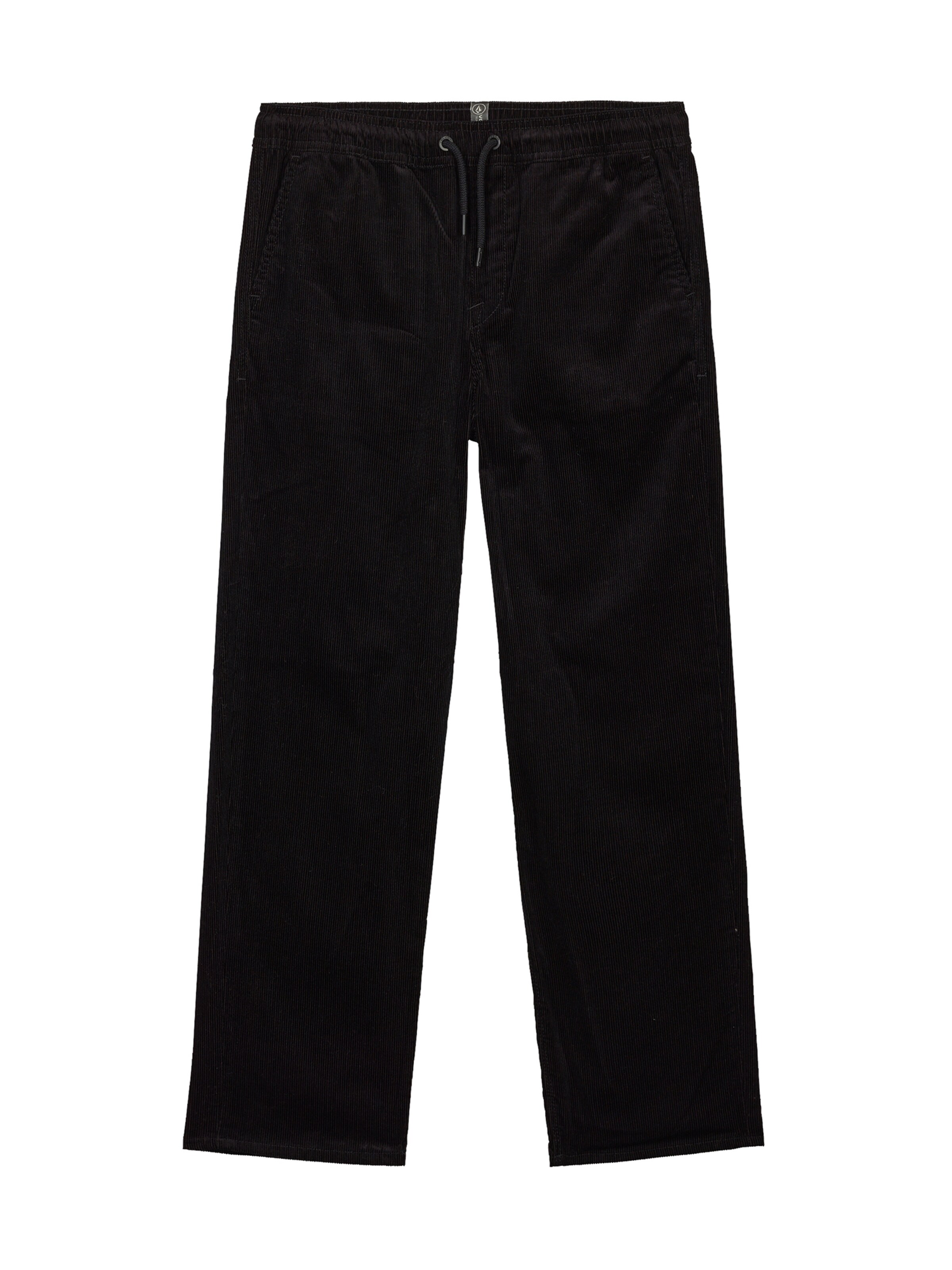 Volcom Regular Trousers in Black: front