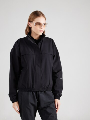 Veste de sport Reebok en noir : devant