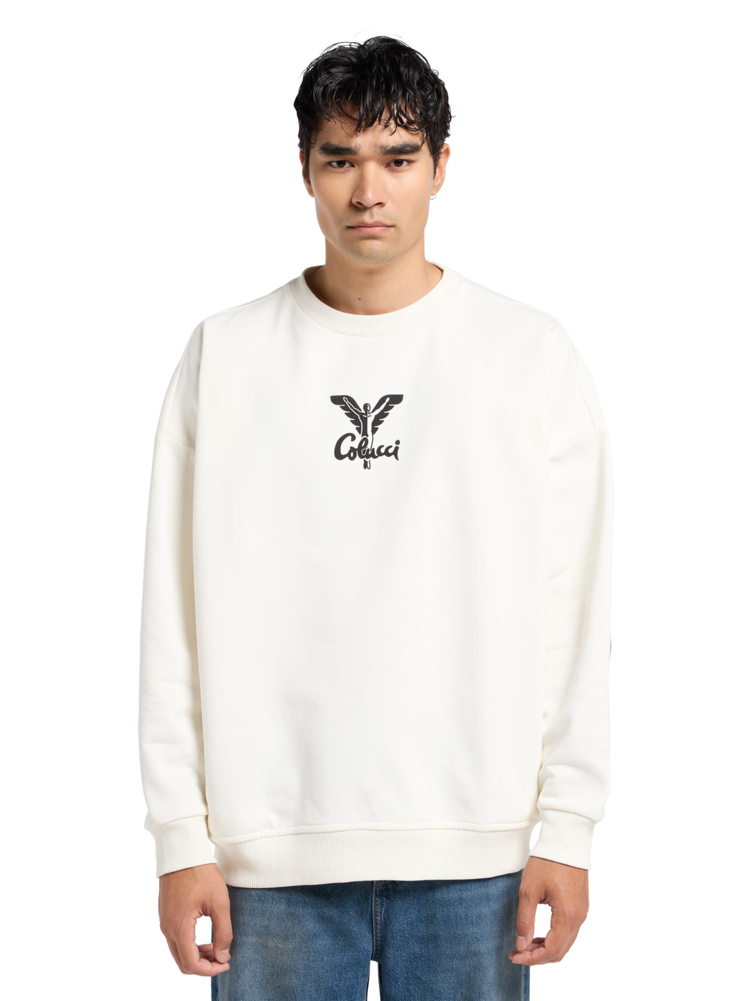 Carlo Colucci Sweatshirt &#x27;Di Quirico&#x27; in White: front