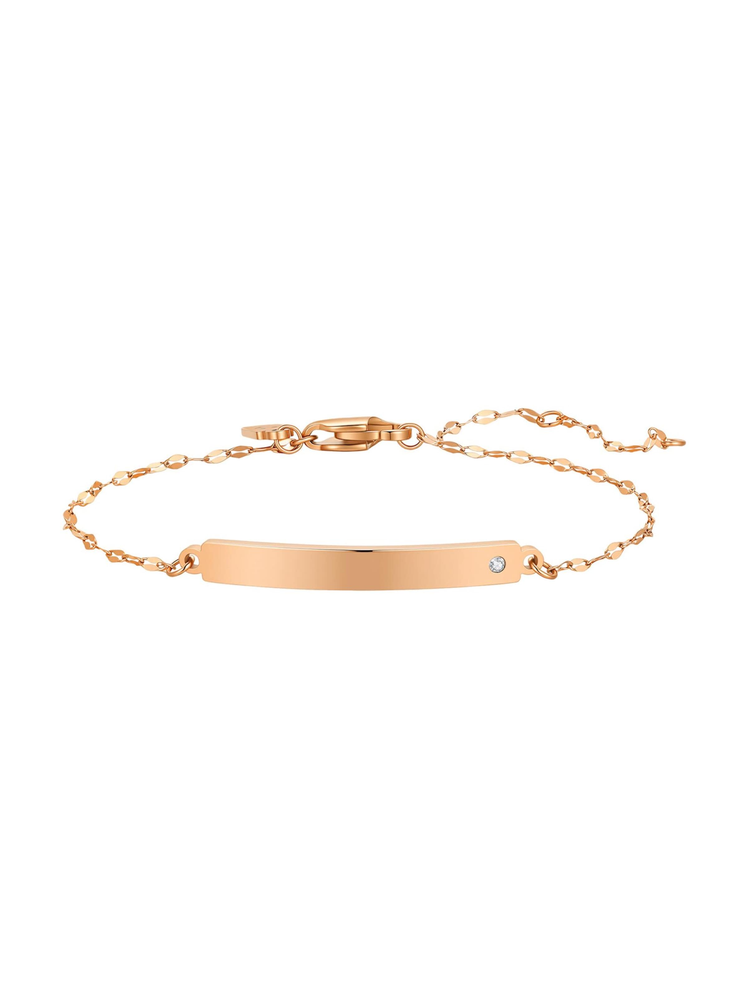 Braccialetto 'Crystal Bar Rolo' di Hey Happiness in oro