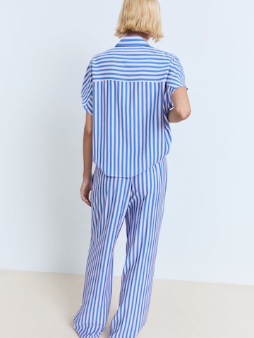 MANGO Loosefit Hose 'MYKONOS' in Blau