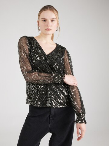 Claire Blouse 'Rit' in Zwart: voorkant