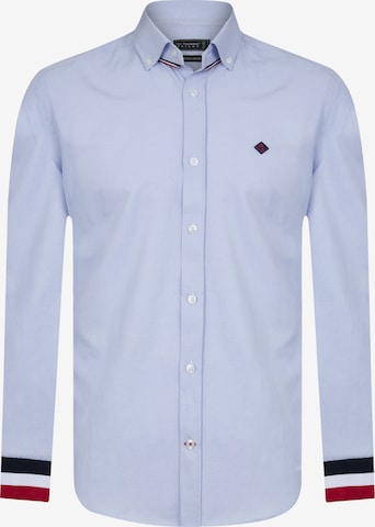 Coupe regular Chemise 'Toan' Sir Raymond Tailor en bleu : devant