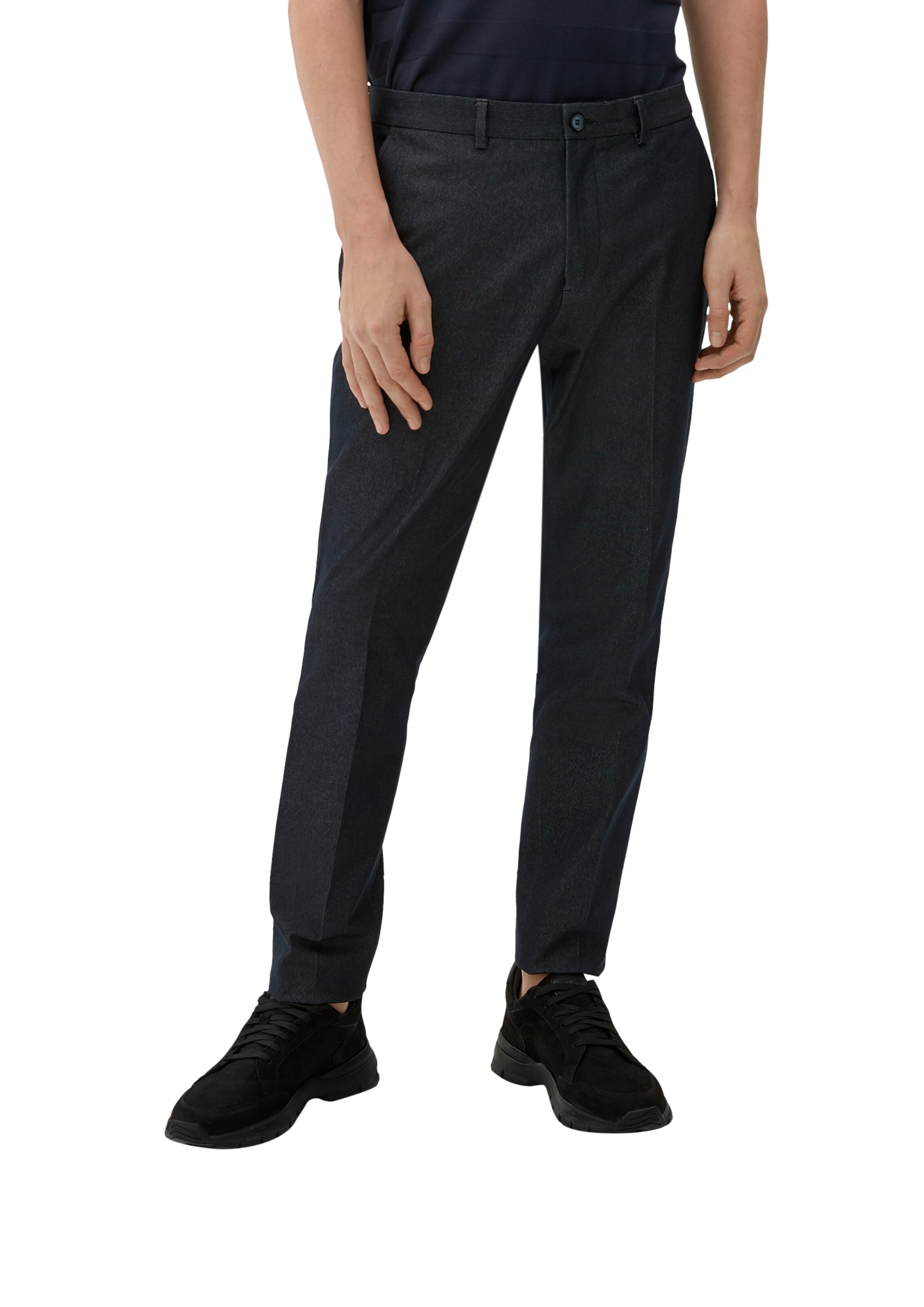 s.Oliver Regular Pleated Pants in Blue: front