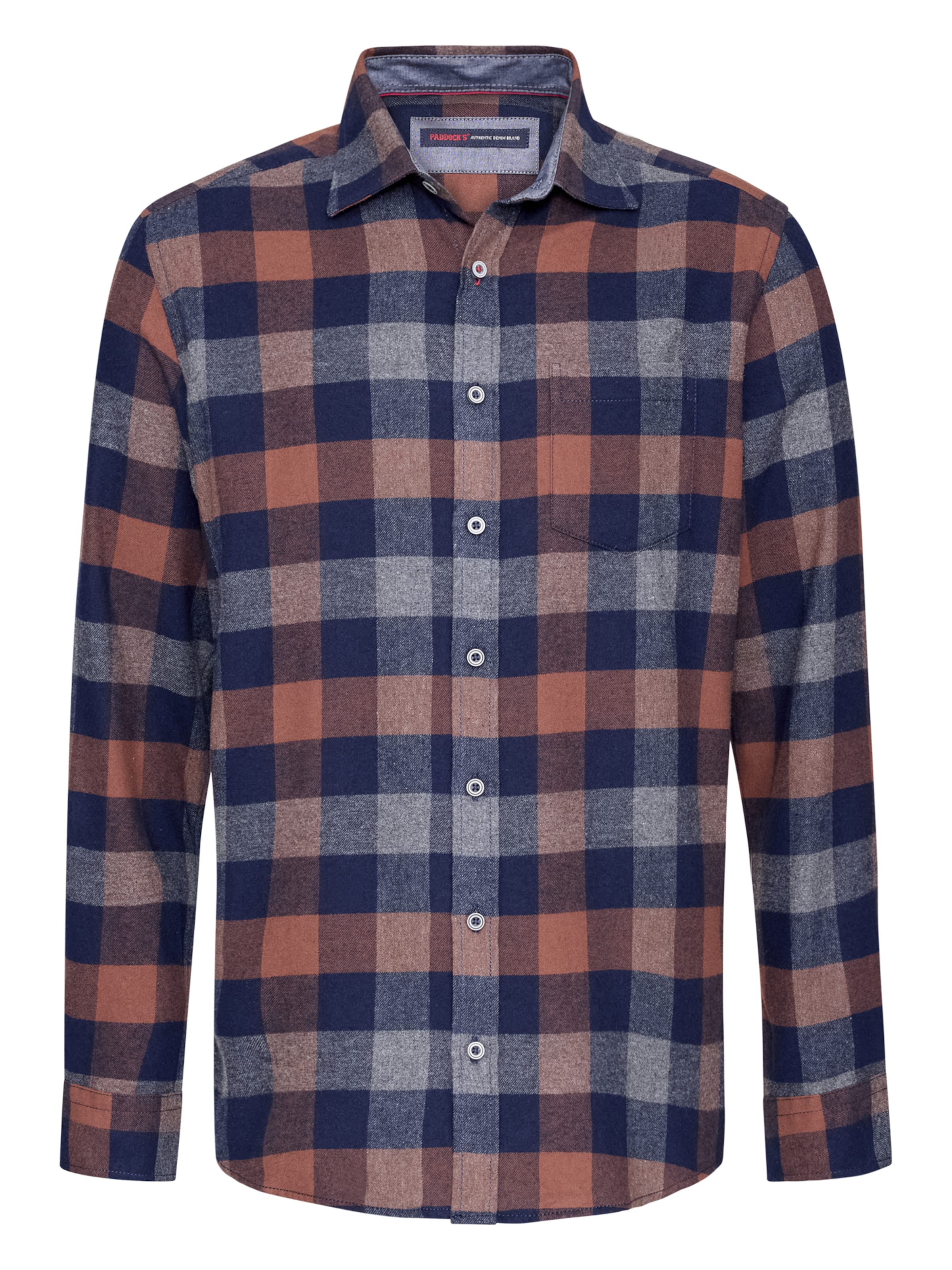 PADDOCKS Regular Fit Hemd in Braun: Vorderseite