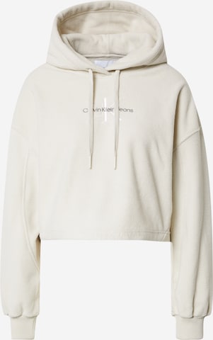 Calvin Klein Jeans Sweatshirt i beige: framsida