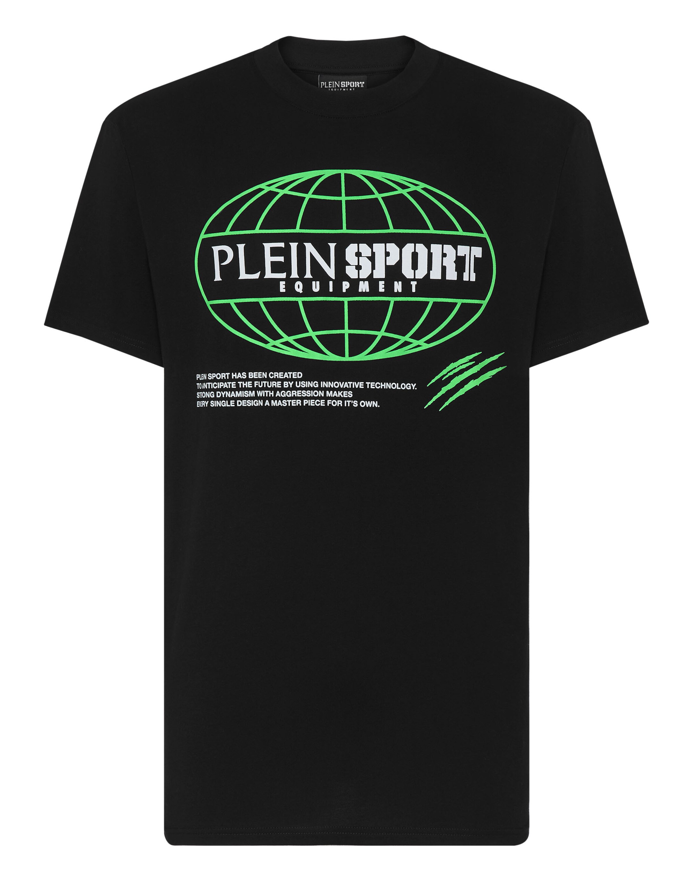 Plein Sport T-Shirt 'Global Express Edition' in Schwarz: Vorderseite