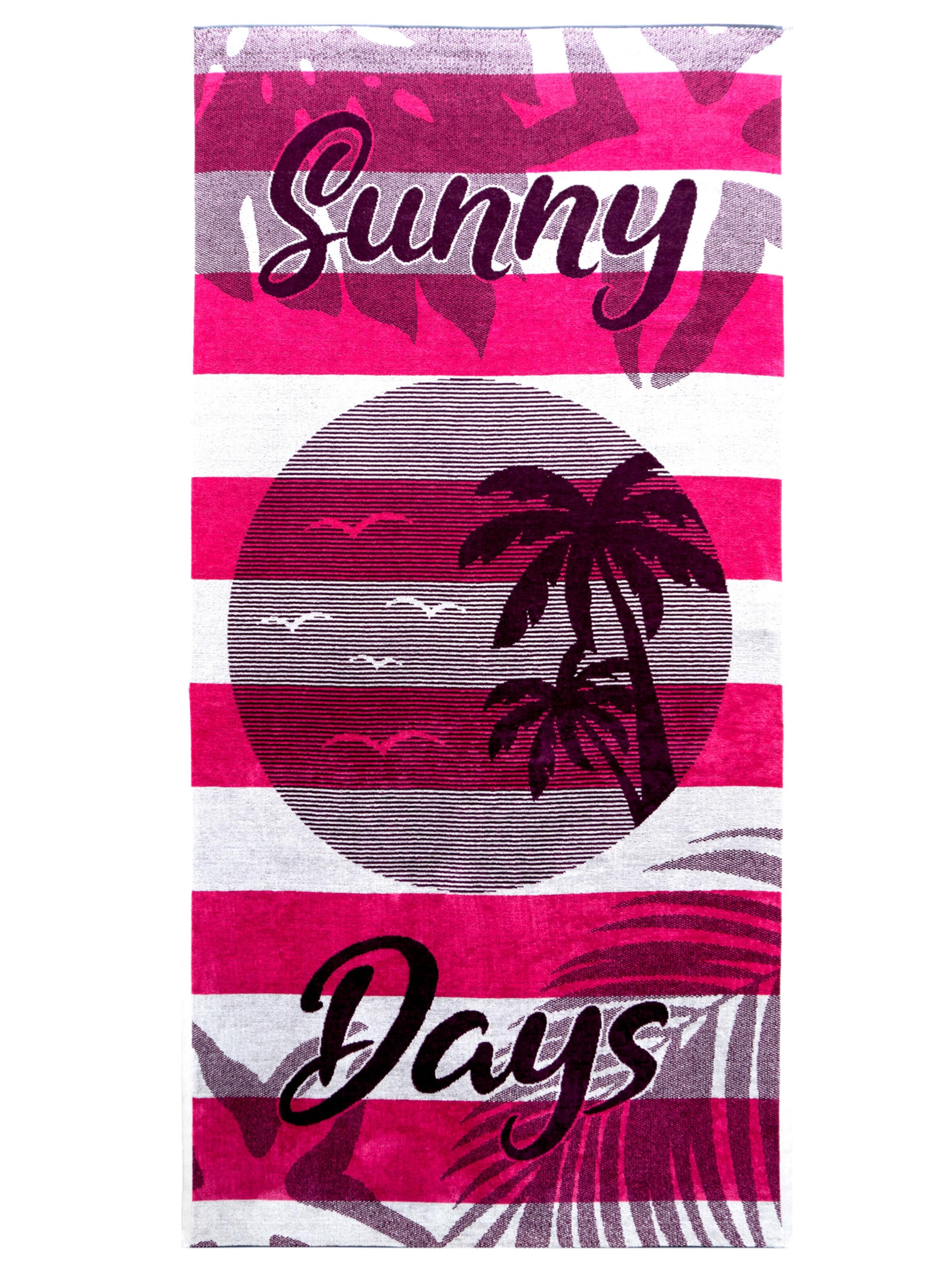 Lashuma Beach Towel 'Las Palmas' in Pink: front