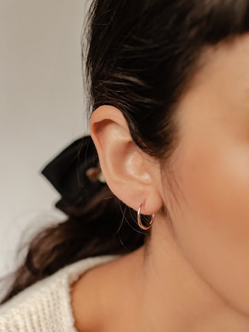 Hey Happiness Earrings 'Basis' in Gold: front