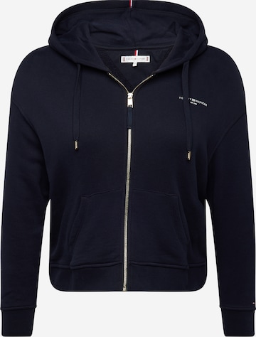 Tommy Hilfiger Curve Zip-Up Hoodie in Blue: front