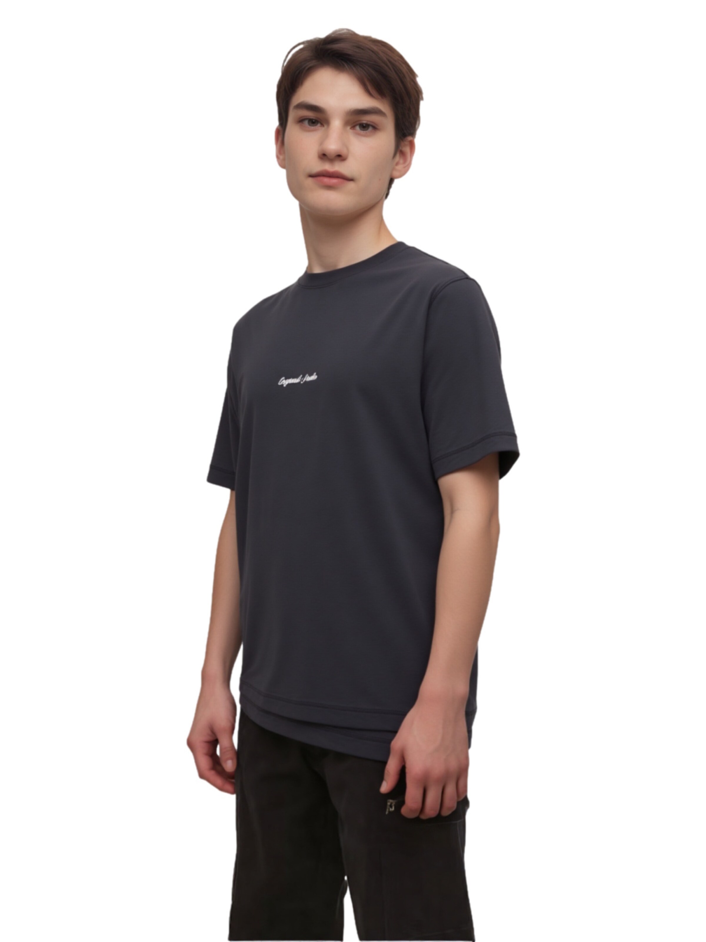 T-Shirt 'Norrebro' Jack & Jones Junior en gris : devant