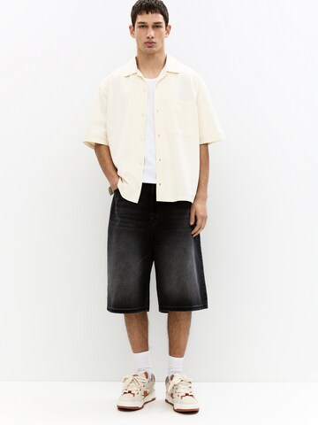 Pull&Bear Baggy Džínsy - Čierna