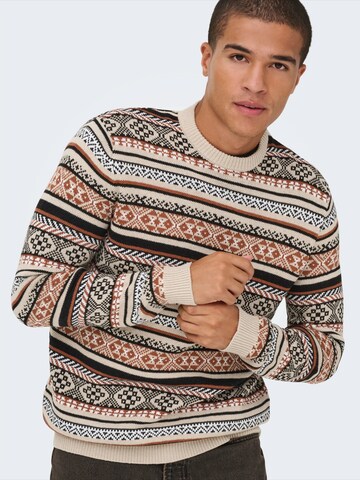 Only & Sons Sveter 'ONSJERRY' - Sivá