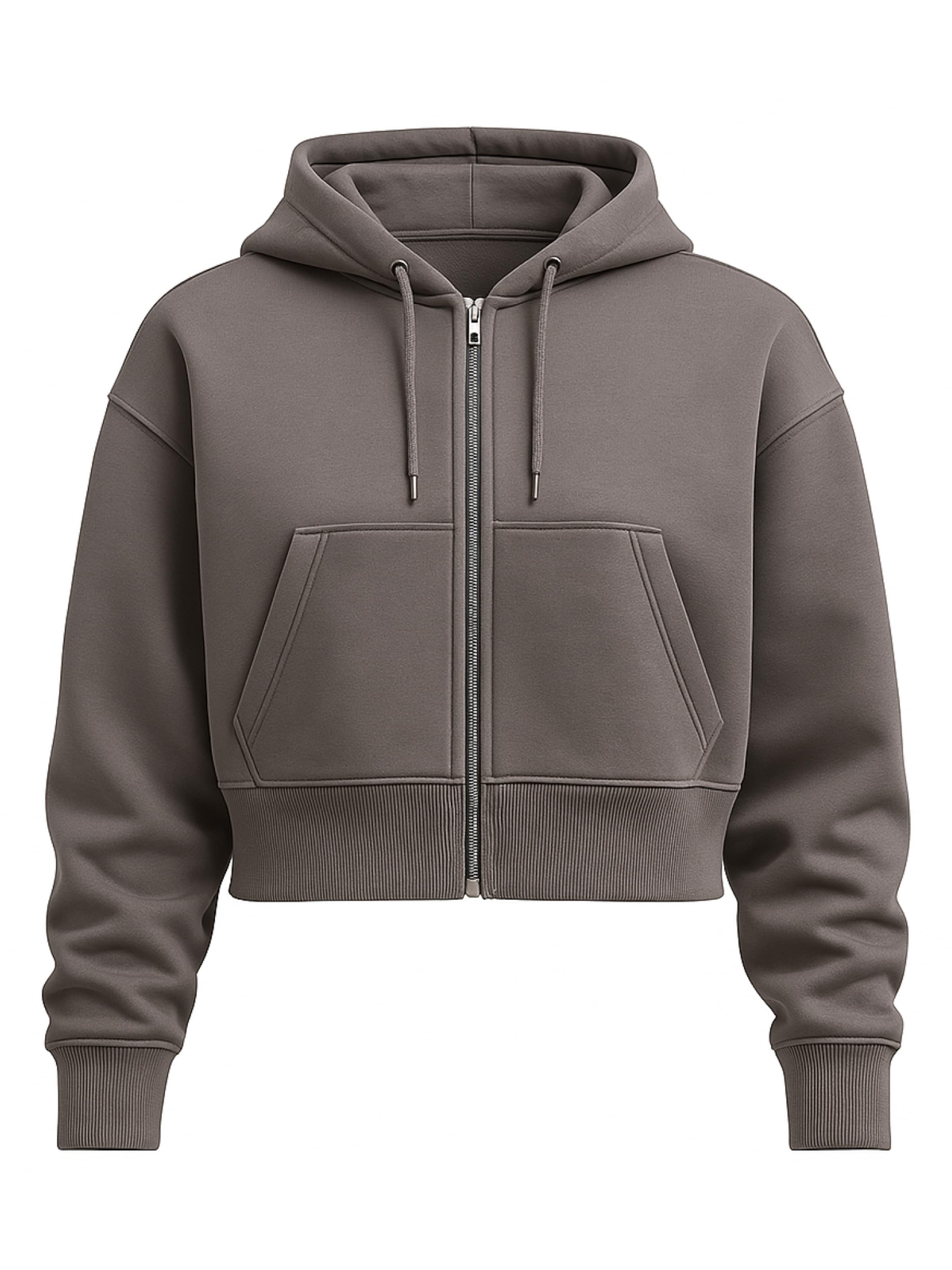 Justever Sweatjacke in Grau: Vorderseite