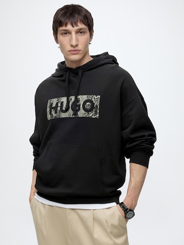 HUGO Sweatshirt 'Necdysis' in Schwarz