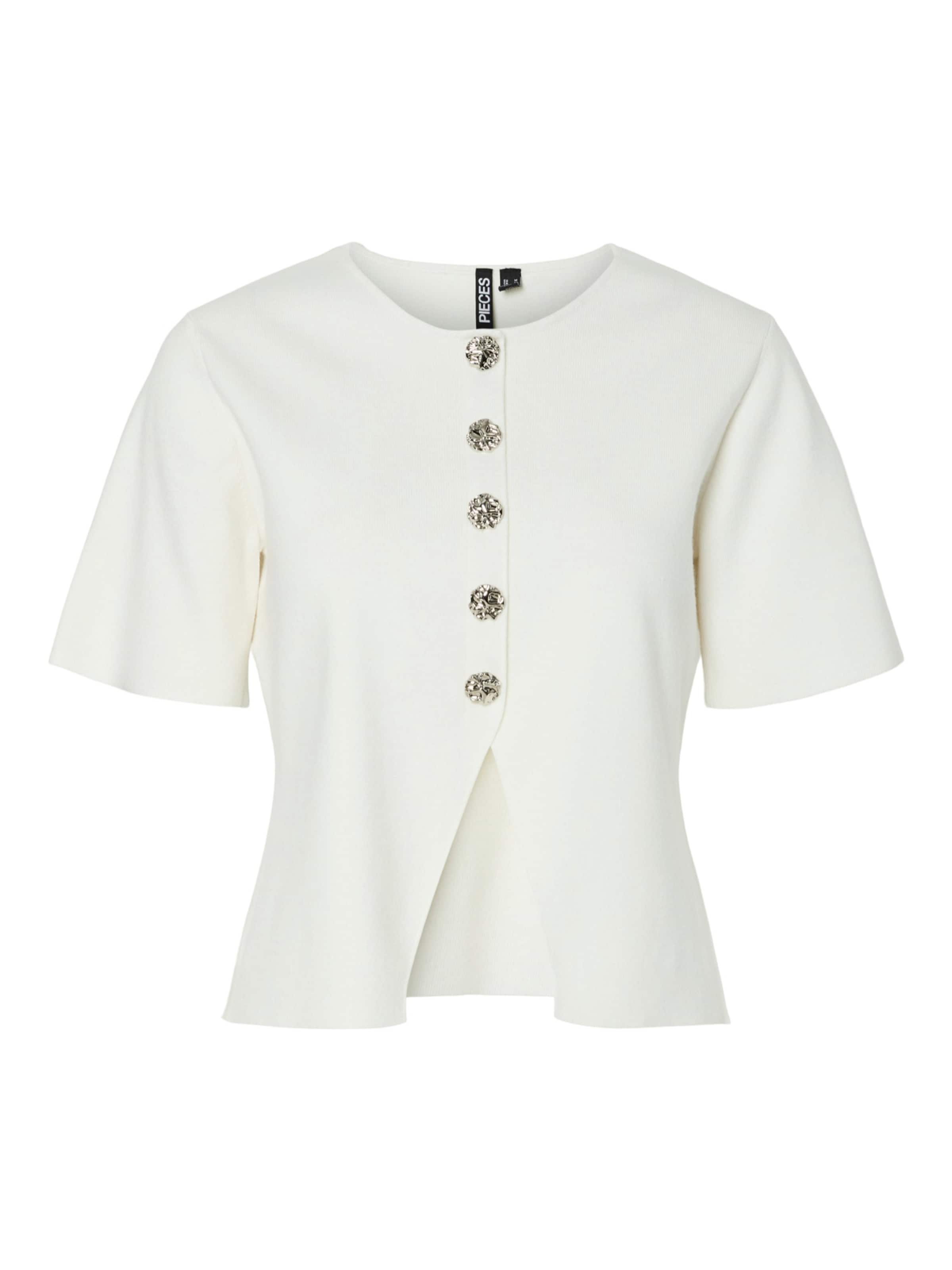 balta PIECES Kardiganas: priekis