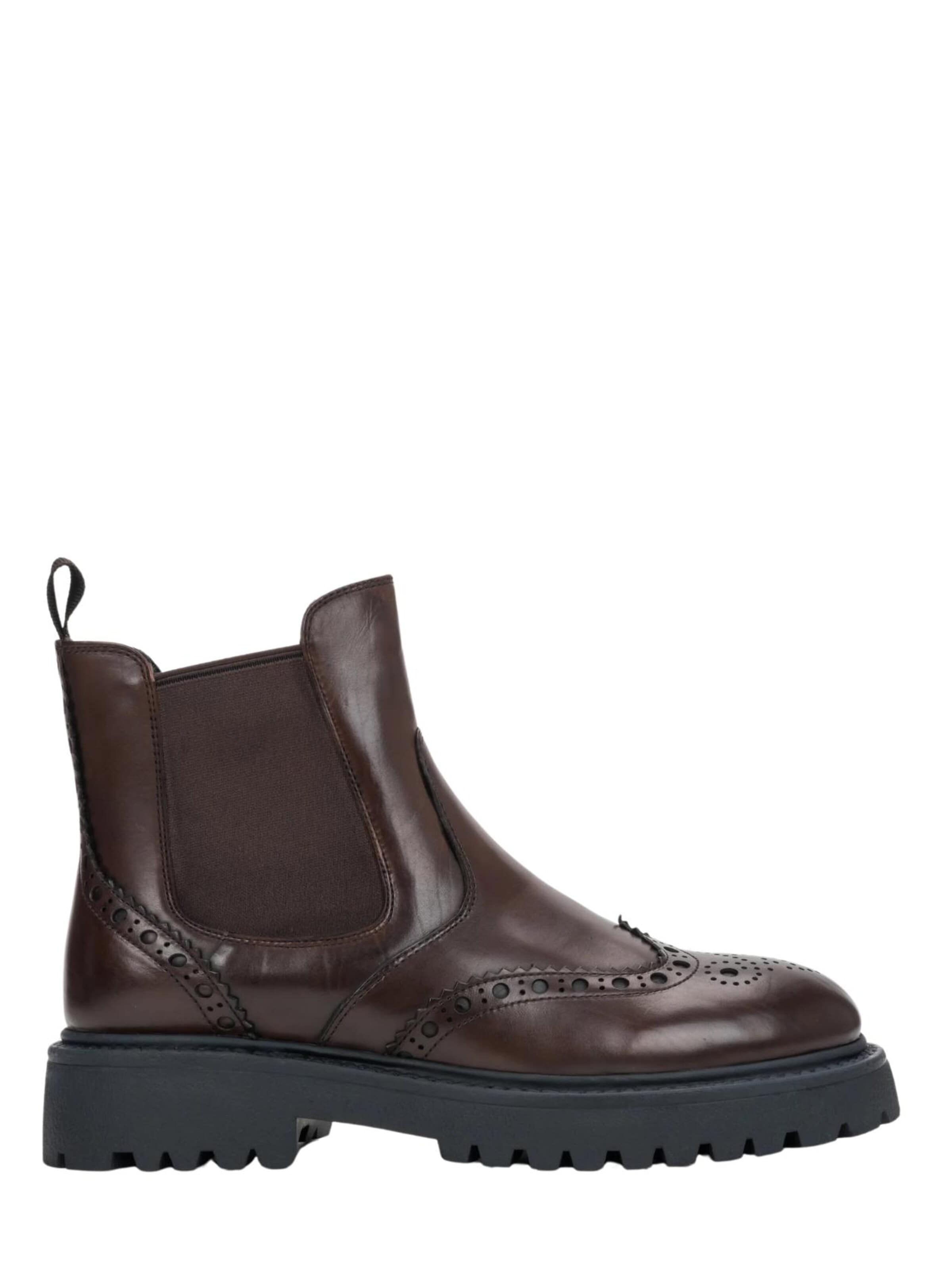 Estro Chelsea boots '60616-00' i brun: framsida