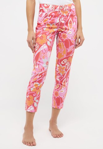 Coupe slim Pantalon 'Ornella' Angels en rose : devant