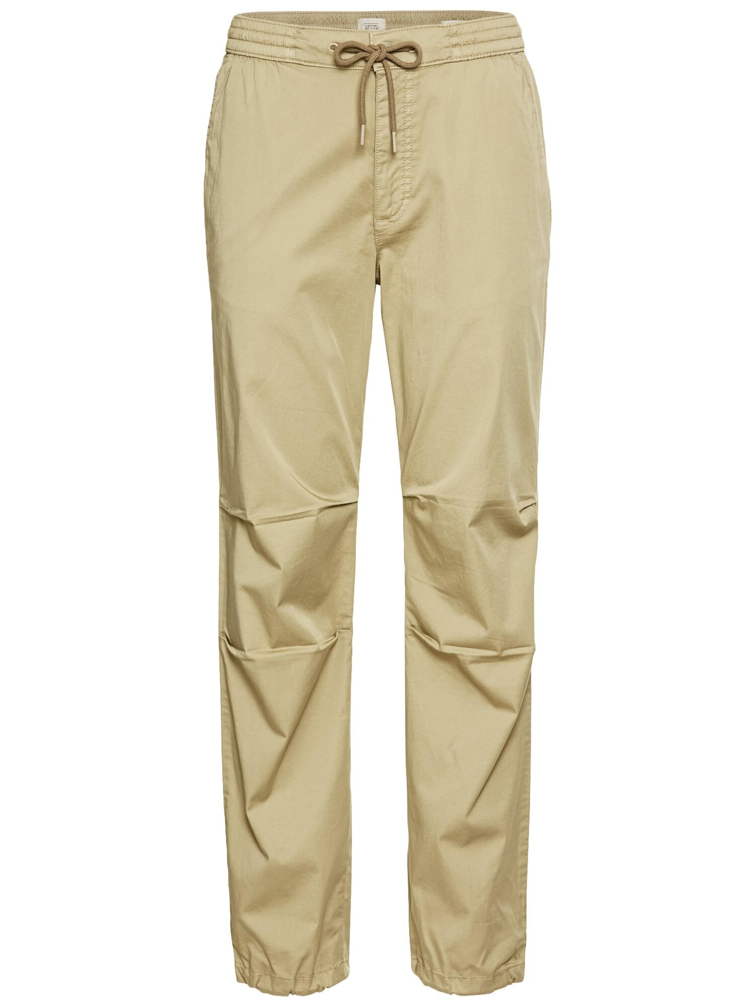 CAMEL ACTIVE Regular Casual Pants aus einem Baumwollmix in Beige: Vorderseite